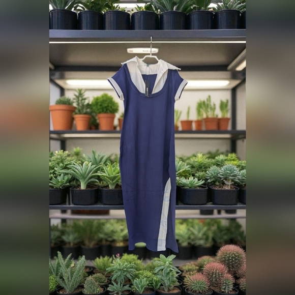 Fashion Nova Aylene Sweater Midi Dress - Navy Size 1X (New) - Picture 10 of 14